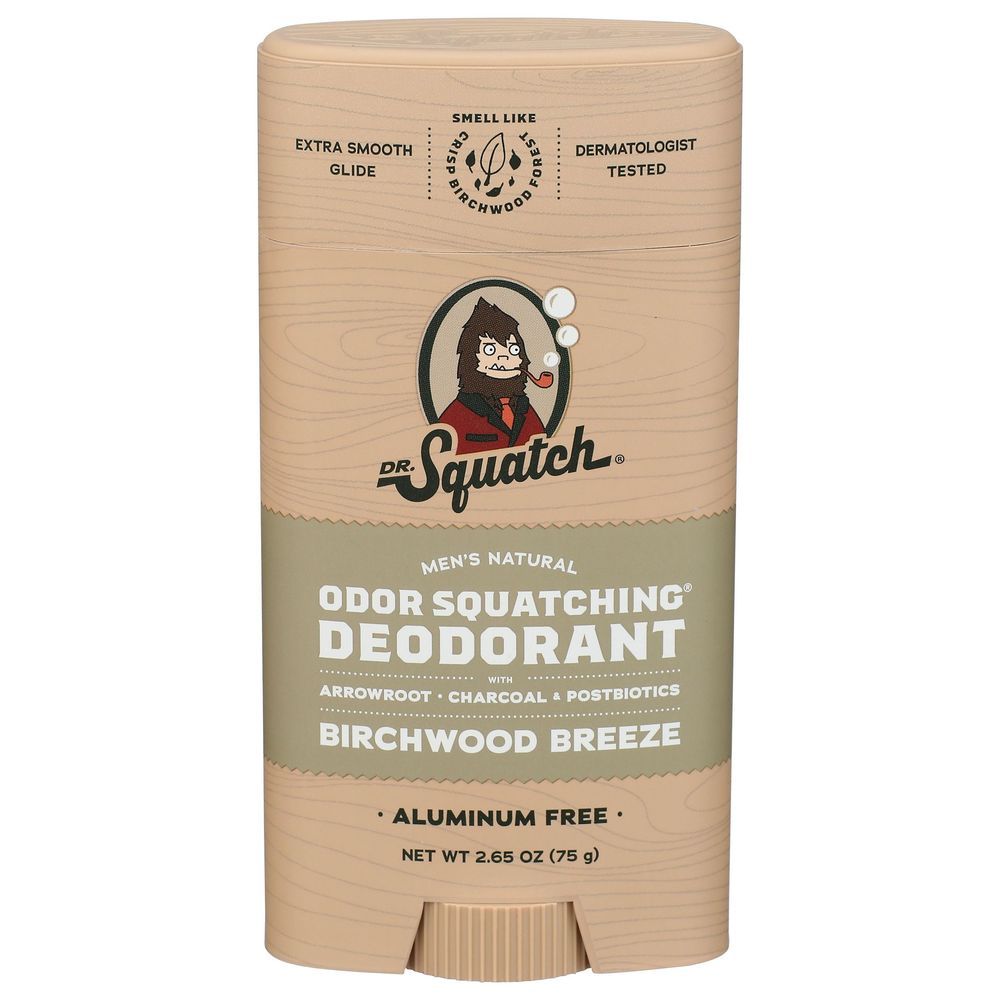 Dr. Squatch Birchwood Breeze Odor Squatching Deodorant, 2.65 Ounce