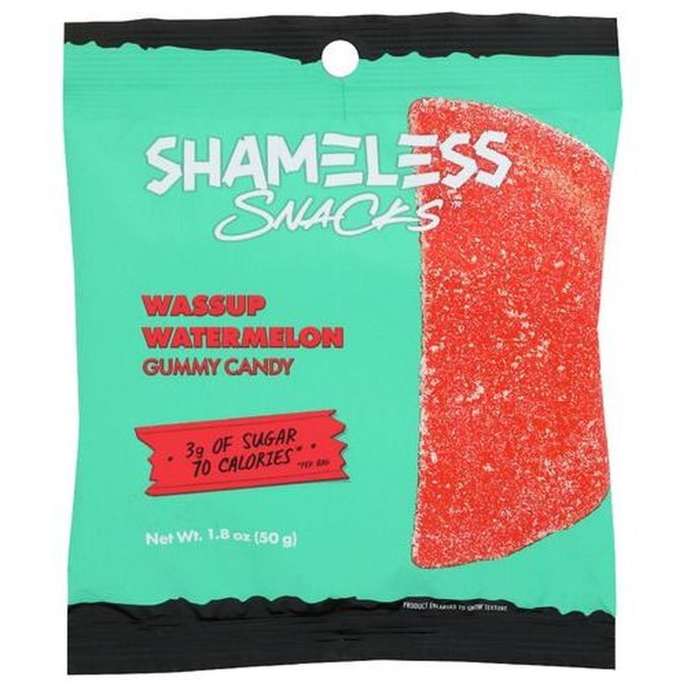 Shameless Snacks Wassup Watermelon Gummy Candy, 1.8 Ounce -- 6 Per Case