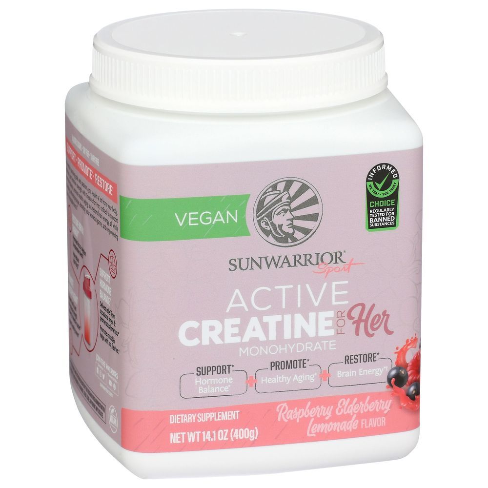 Sunwarrior Raspberry Elderberry Lemonade Active Creatine For Her, 14.10 Ounce