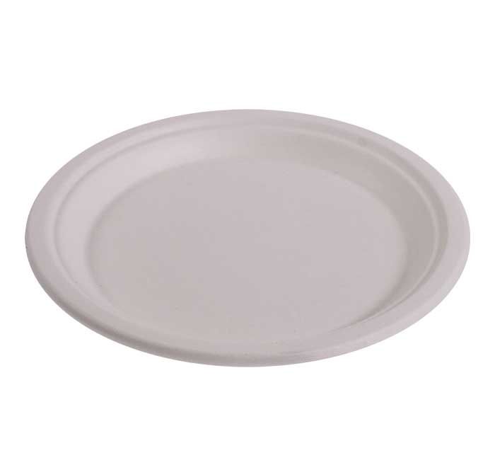 Kitch 24/7 White Compostable Molded Fiber Paper Plate, 10 Inch -- 500 Per Case