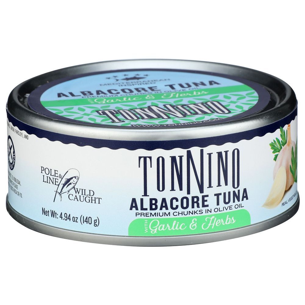 Tonnino Garlic And Herb Albacore Tuna In Olive Oil, 4.94 Ounce -- 12 Per Case