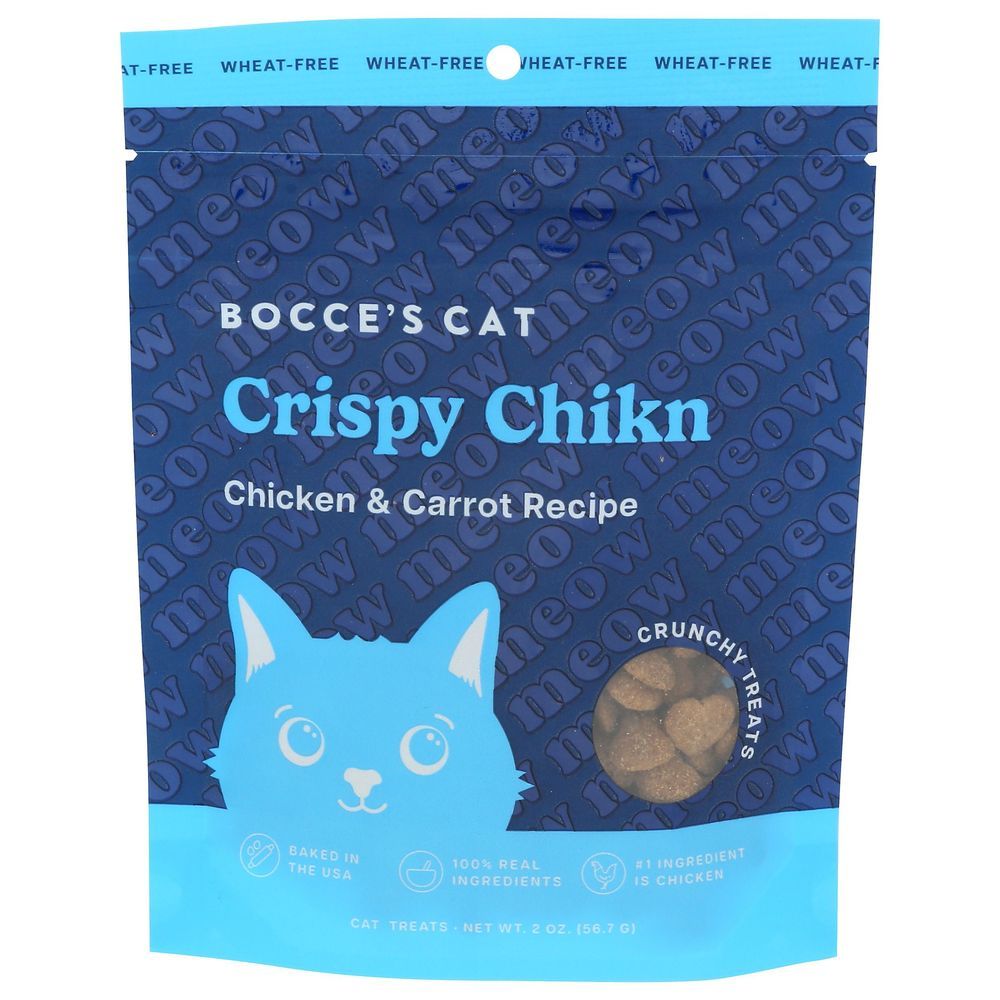 Bocces Bakery Crispy Chikn Crunchy Cat Treats, 2 Ounce -- 12 Per Case