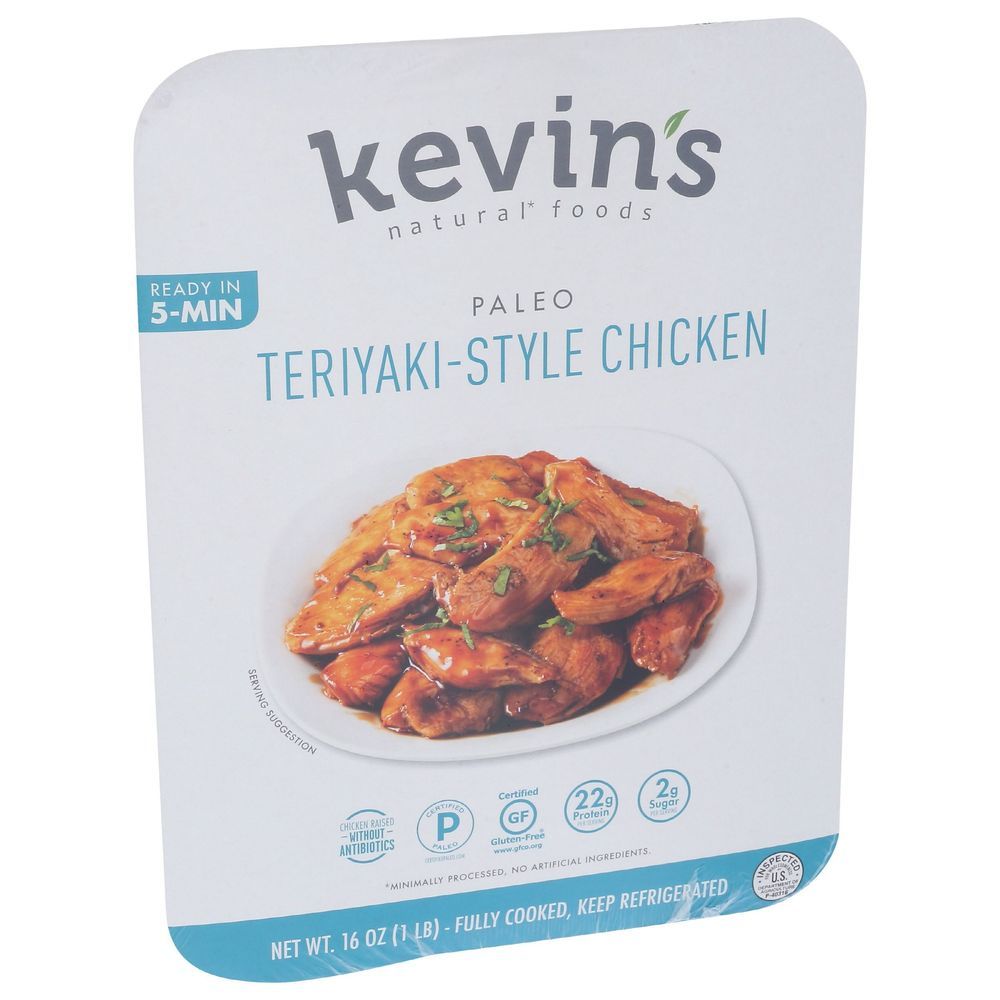 Kevin's Natural Foods Teriyaki Style Chicken, 16 Ounce -- 4 Per Case
