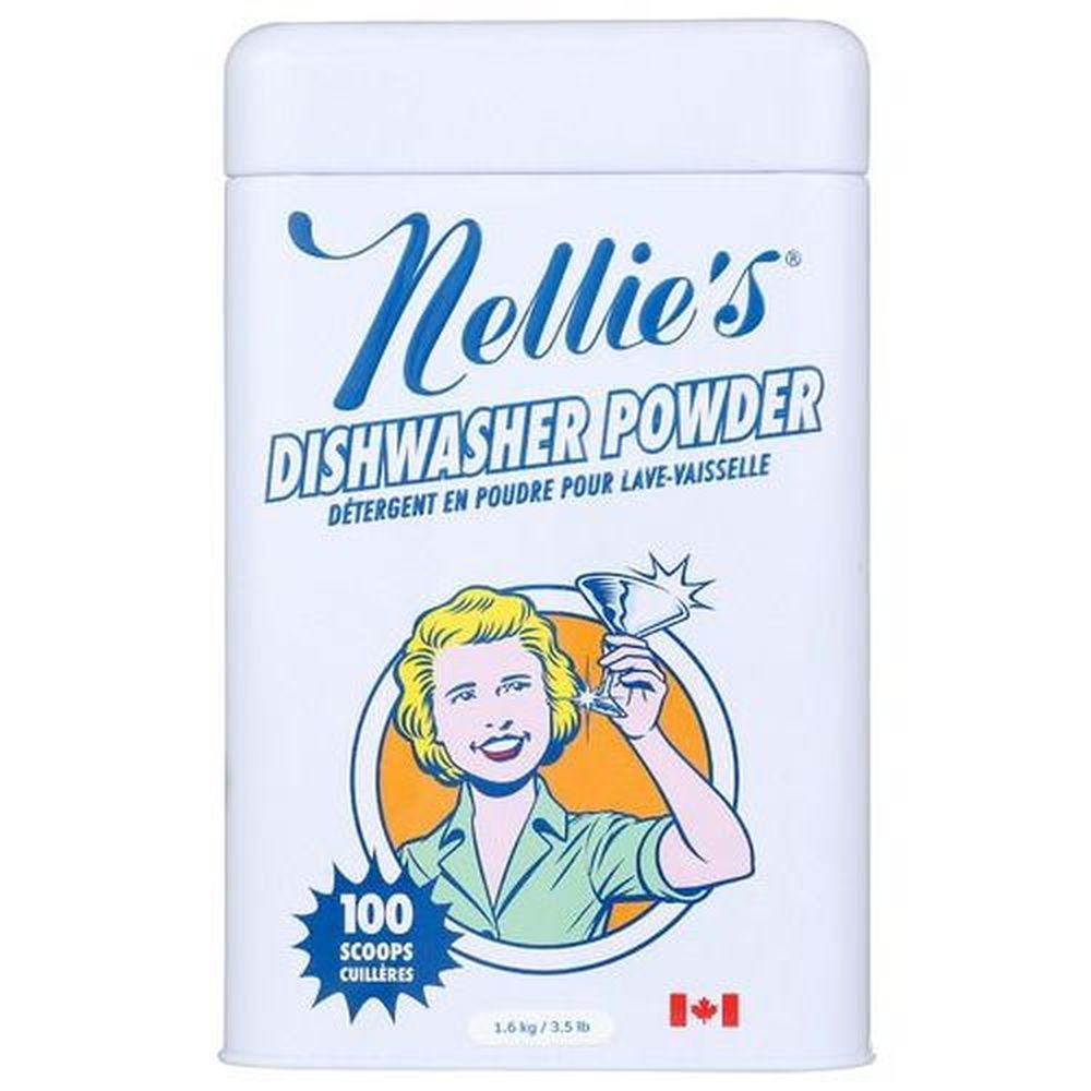 Nellie's 100 Scoops All Natural Dishwasher Powder, 3.5 Pound -- 6 Per Case
