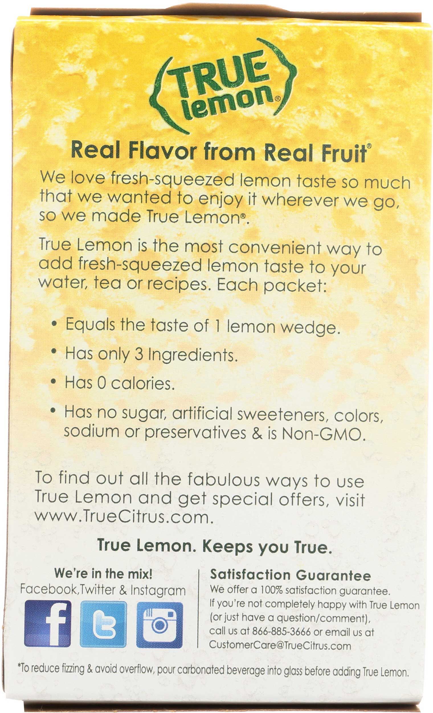 True Lemon Crystallized Lemon For Water, 32 Count -- 12 Per Case