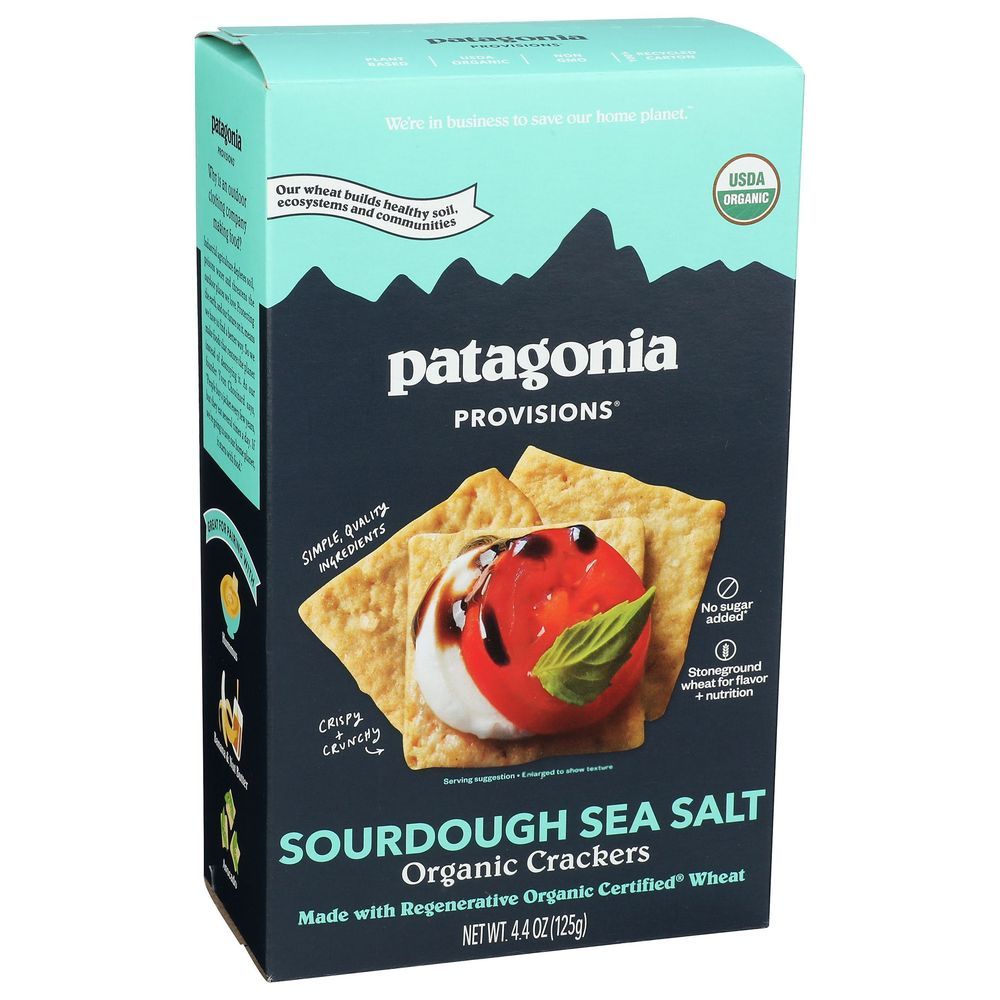 Patagonia Provisions Organic Sourdough Sea Salt Crackers, 4.4 Ounce -- 6 Per Case