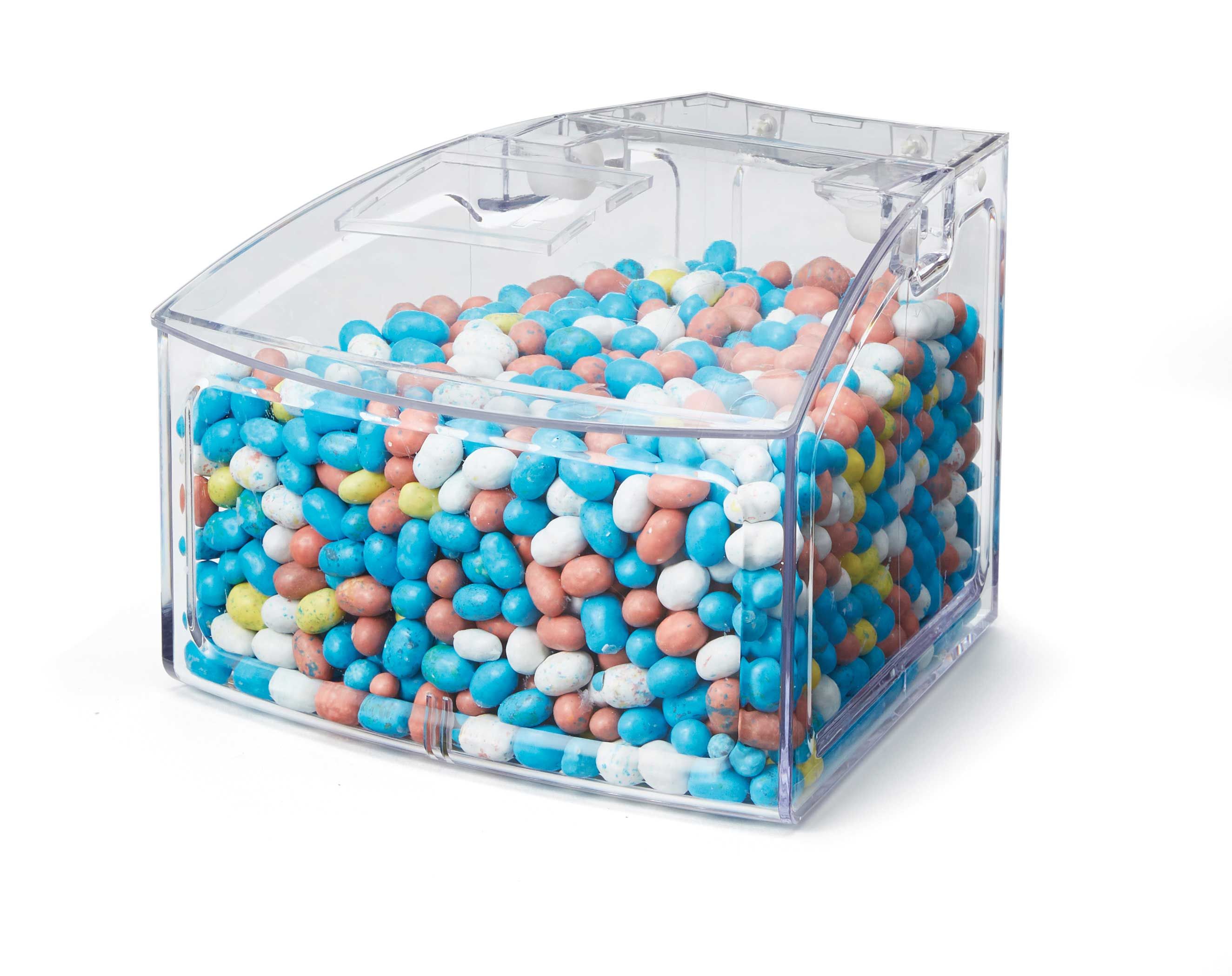 Rosseto Clear Narrow Scoop Bin For Candy Buffet With Scoop, 1.5 Gallon Capacity