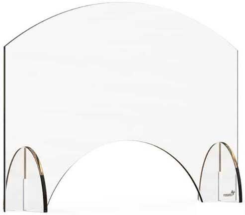 Rosseto Avant Guarde Acrylic Sneeze Guard With Pass Through Window, 24 X 15.5 Inch