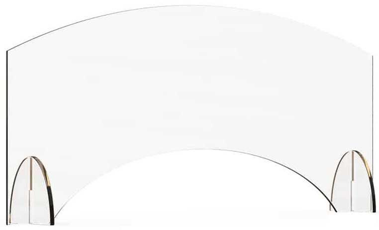 Rosseto Avant Guarde Acrylic Sneeze Guard With Pass Through Window, 36 X 15.5 Inch