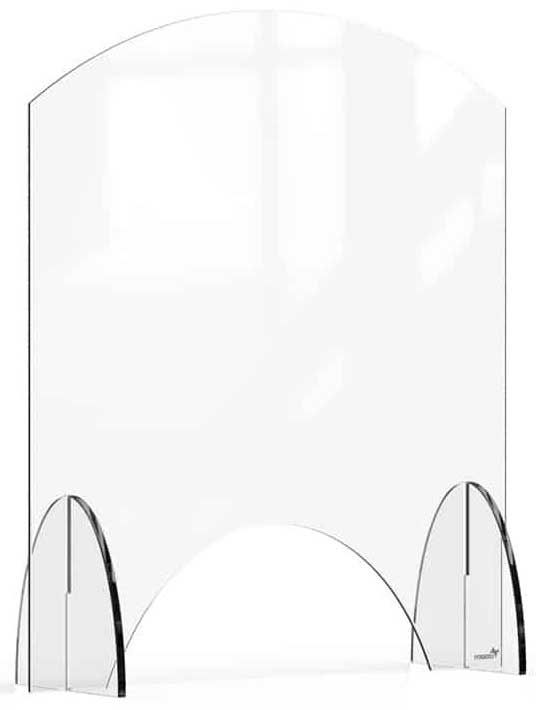 Rosseto Avant Guarde Acrylic Sneeze Guard With Pass Through Window, 24 X 28 Inch