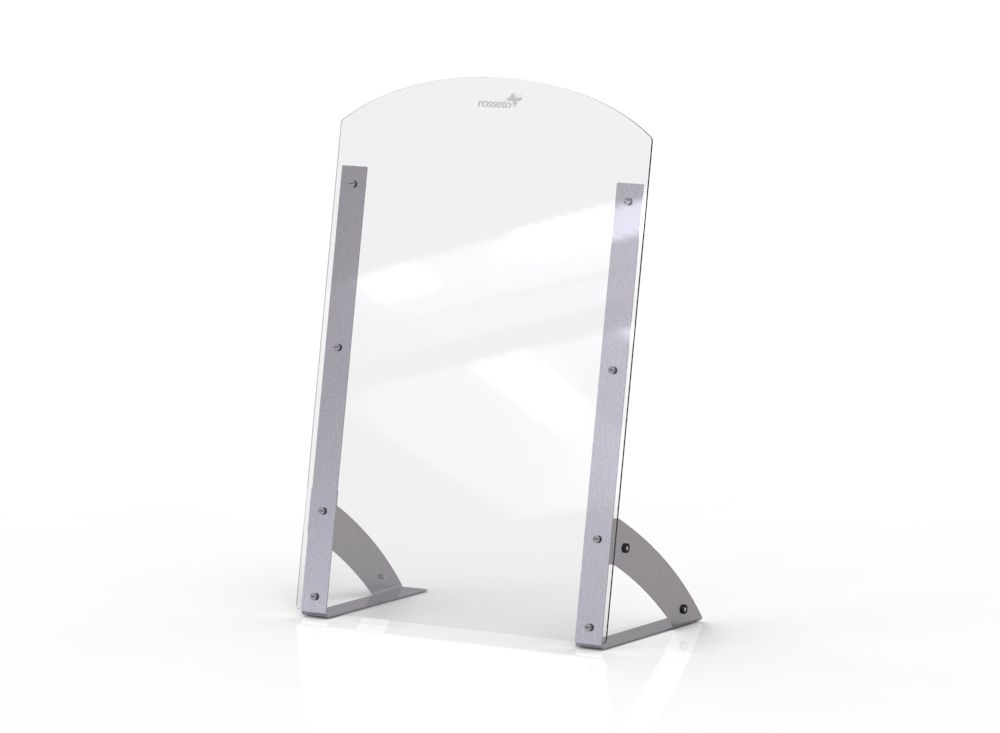 Rosseto Avant Guarde Shield Plus Serve 24 Inch Clear Buffet Sneeze Guard, 24 X 12 X 35.7 Inch