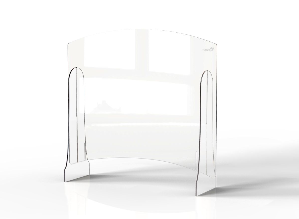 Rosseto Avant Guarde Shield Plus Serve 36 Inch Wide Bi Level Sneeze Guard With Adjustable Pass Through, 36 X 10 X 33.5 Inch