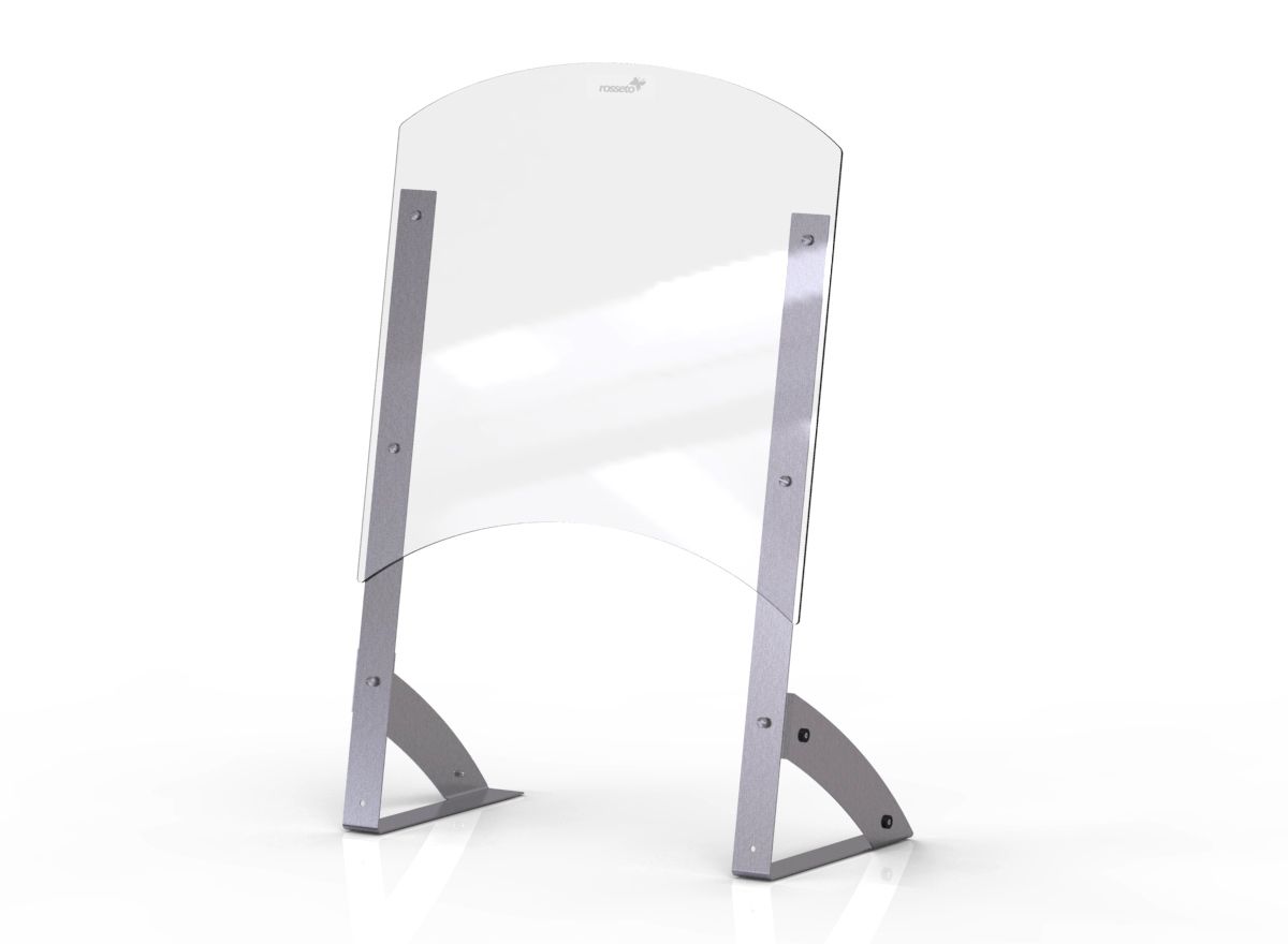 Rosseto Avant Guarde Shield Plus Serve 24 Inch Clear Buffet Sneeze Guard With 15 Inch Tall Pass Through, 24 X 12 X 35.7 Inch