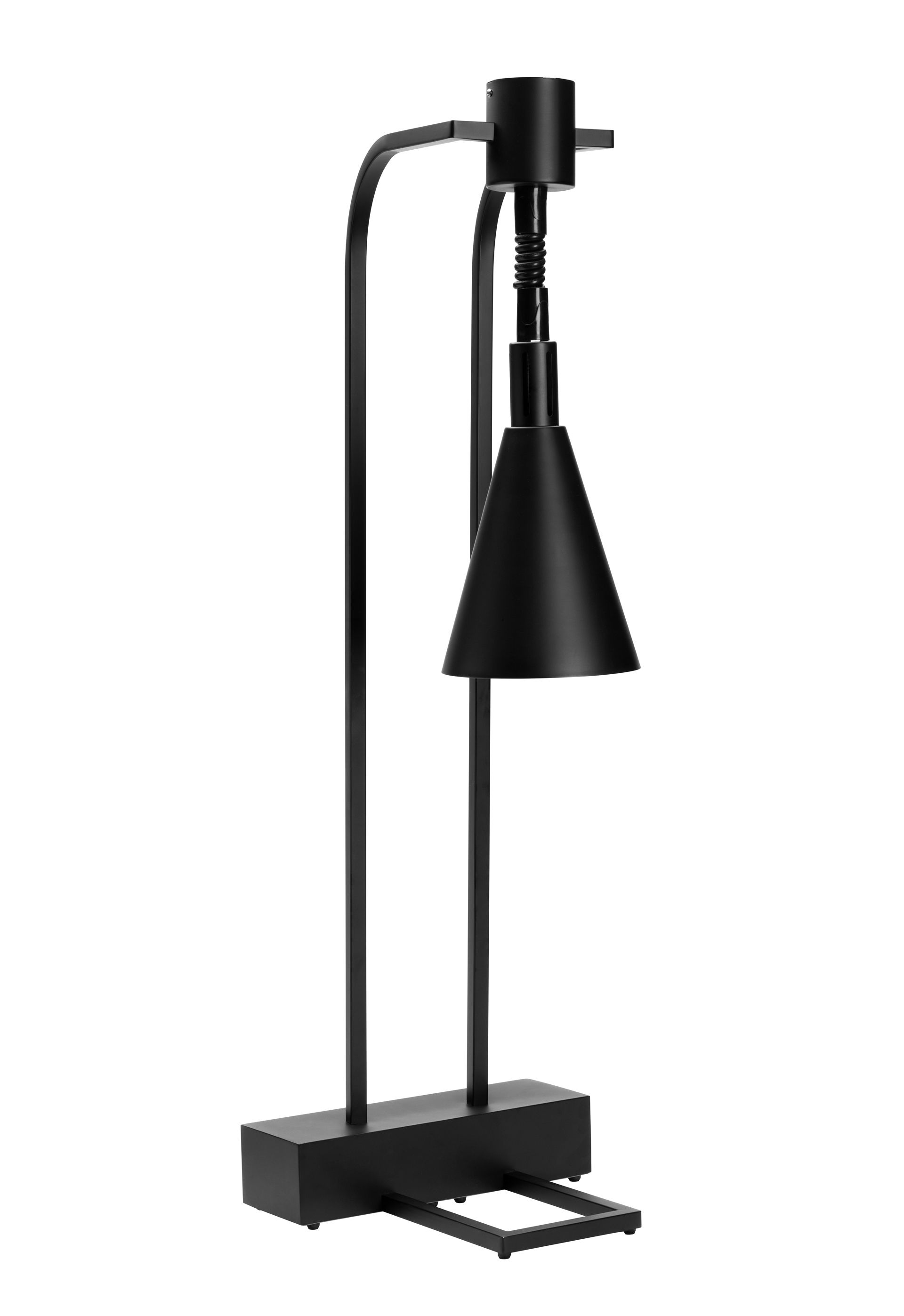 Rosseto Adjustable Heat Lamp With Black Metal Base And Plain Shade, 18.5 X 19.5 X 26 Inch
