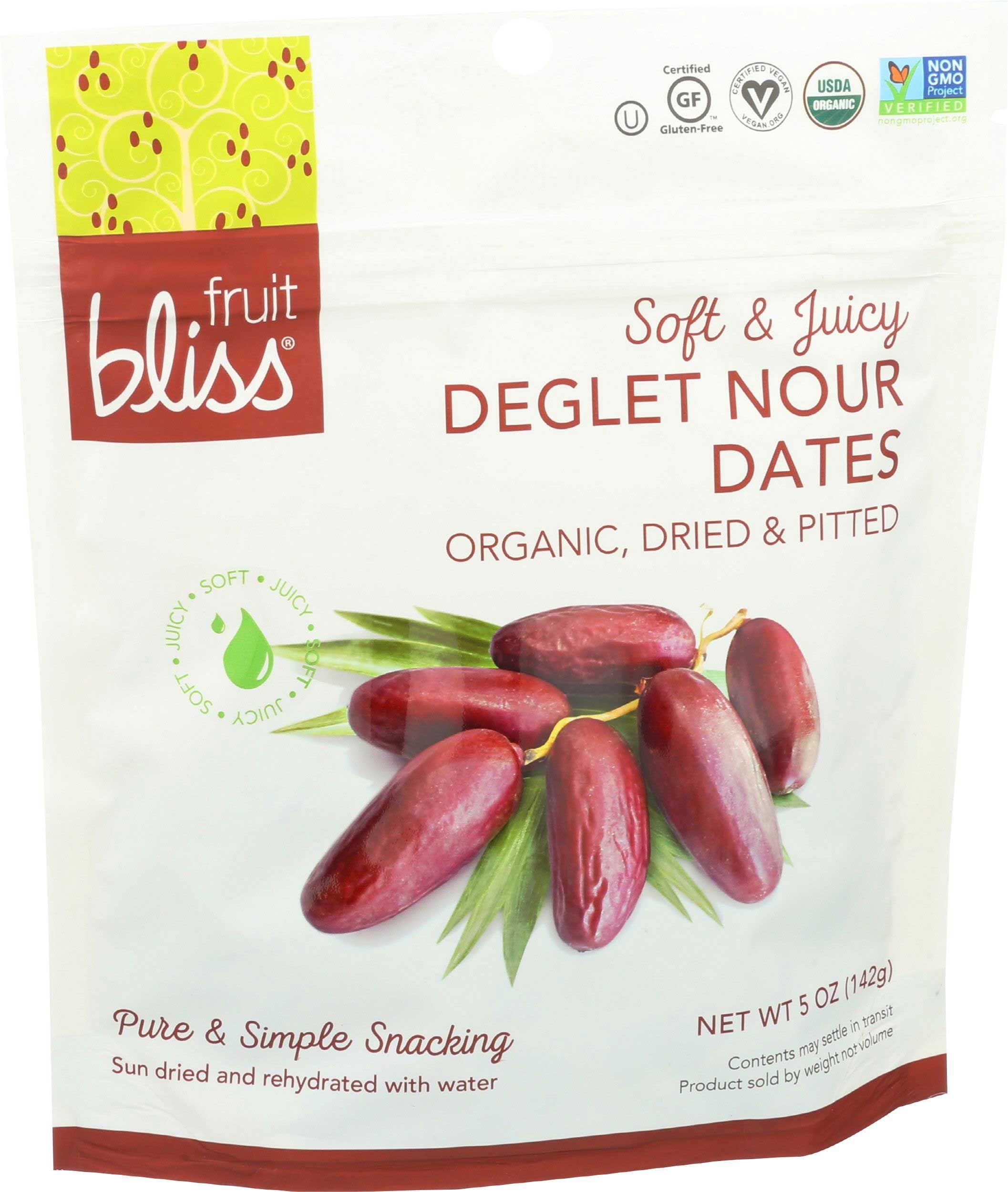 Fruit Bliss Organic Dried And Pitted Deglet Nour Dates, 5 Ounce -- 6 Per Case