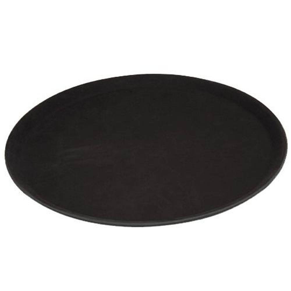 Winco Trh-16k Plastic Easy-hold Round Rubber-lined Serving Tray, 16 Inch Diameter