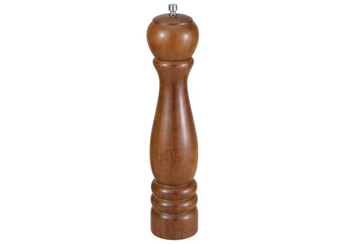 Winco Russet Brown Wood Peppermill, 12 Inch