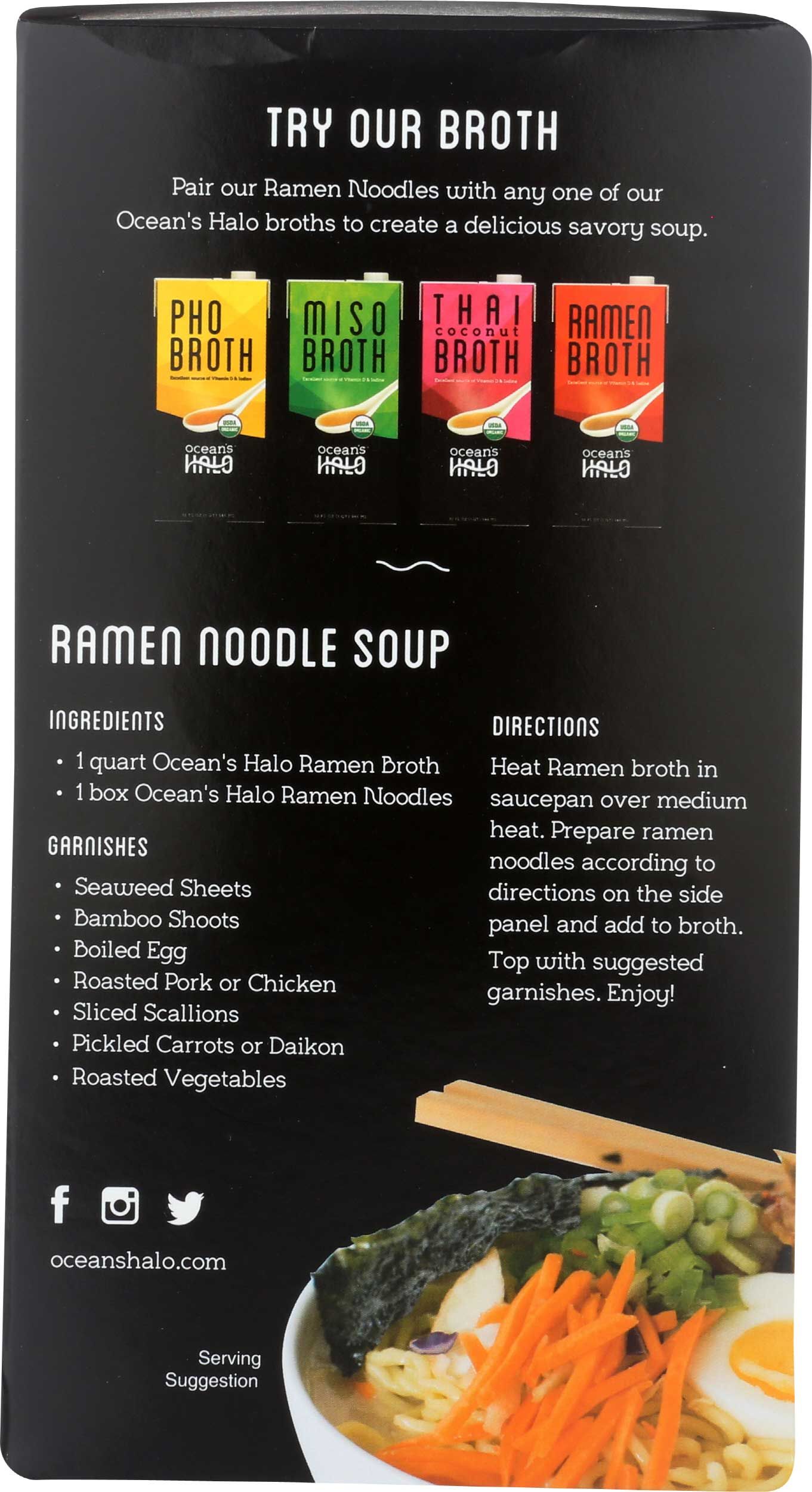 Ocean's Halo Organic Ramen Noodle, 8.4 Ounce -- 5 Per Case
