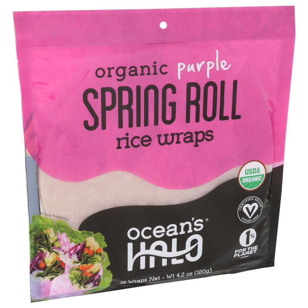 Ocean's Halo Organic Purple Spring Roll Rice Wrap, 4.2 Ounce -- 12 Per Case