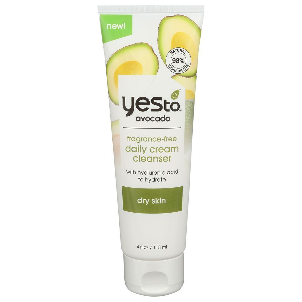 Yes To Avocado Fragrance Free Daily Cream Cleanser, 4 Fluid Ounce