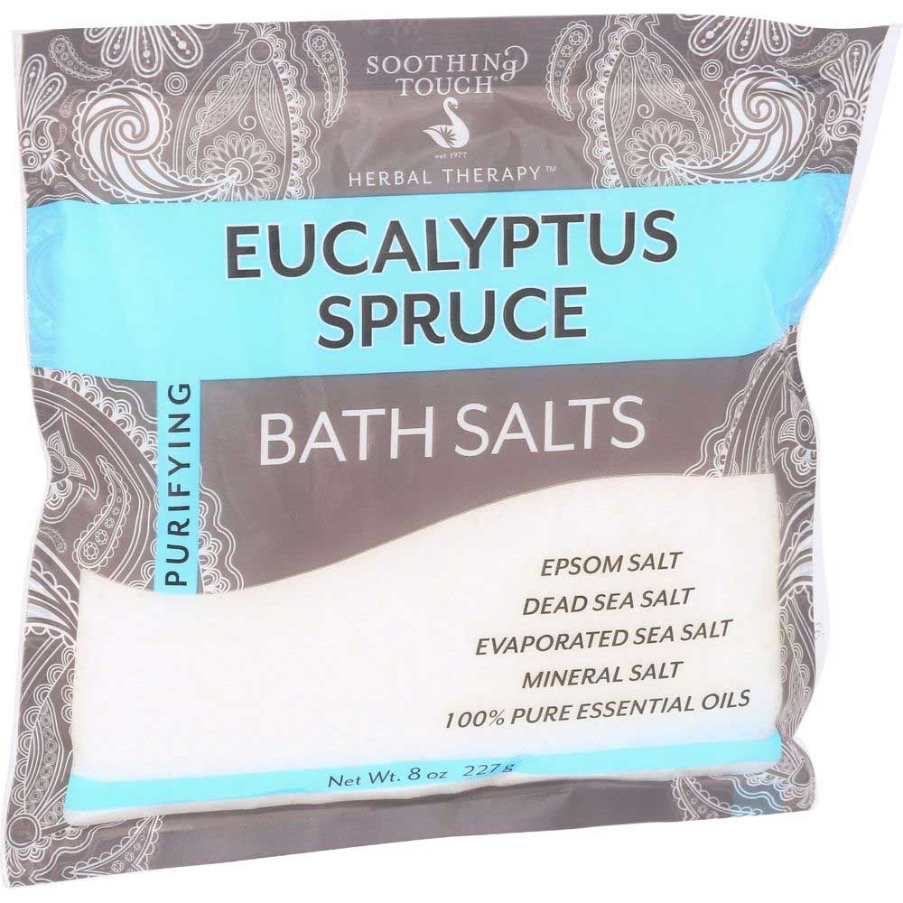 Soothing Touch Eucalyptus Spruce Bath Salt, 8 Ounce -- 6 Per Case
