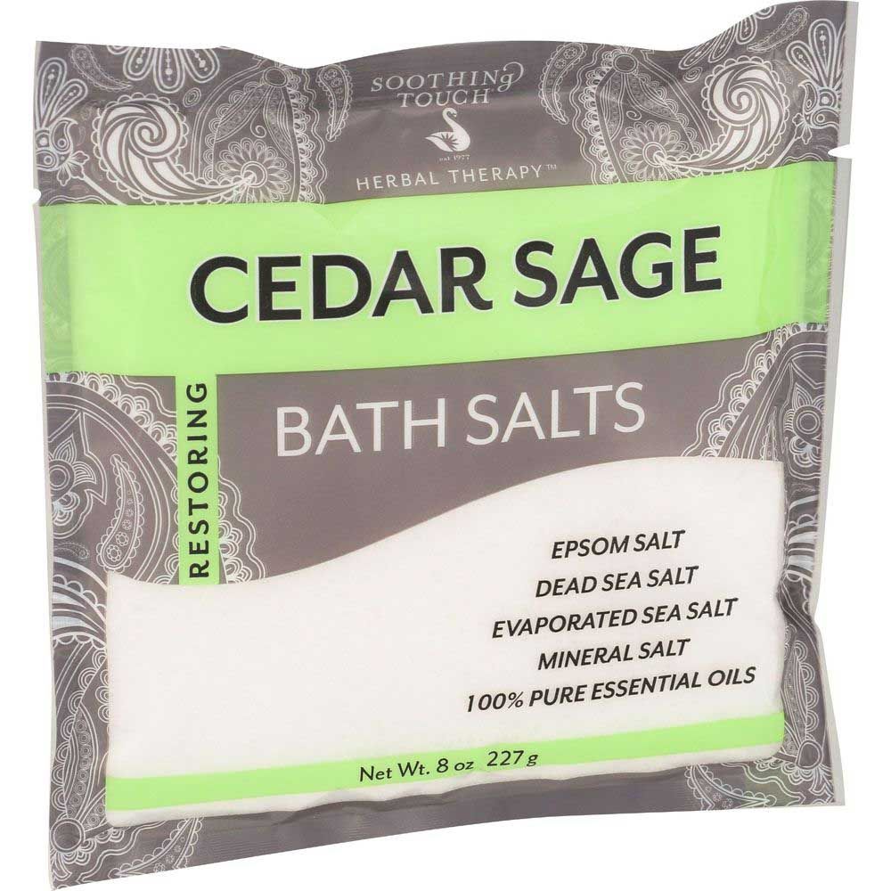 Soothing Touch Cedar Sage Bath Salt, 8 Ounce -- 6 Per Case