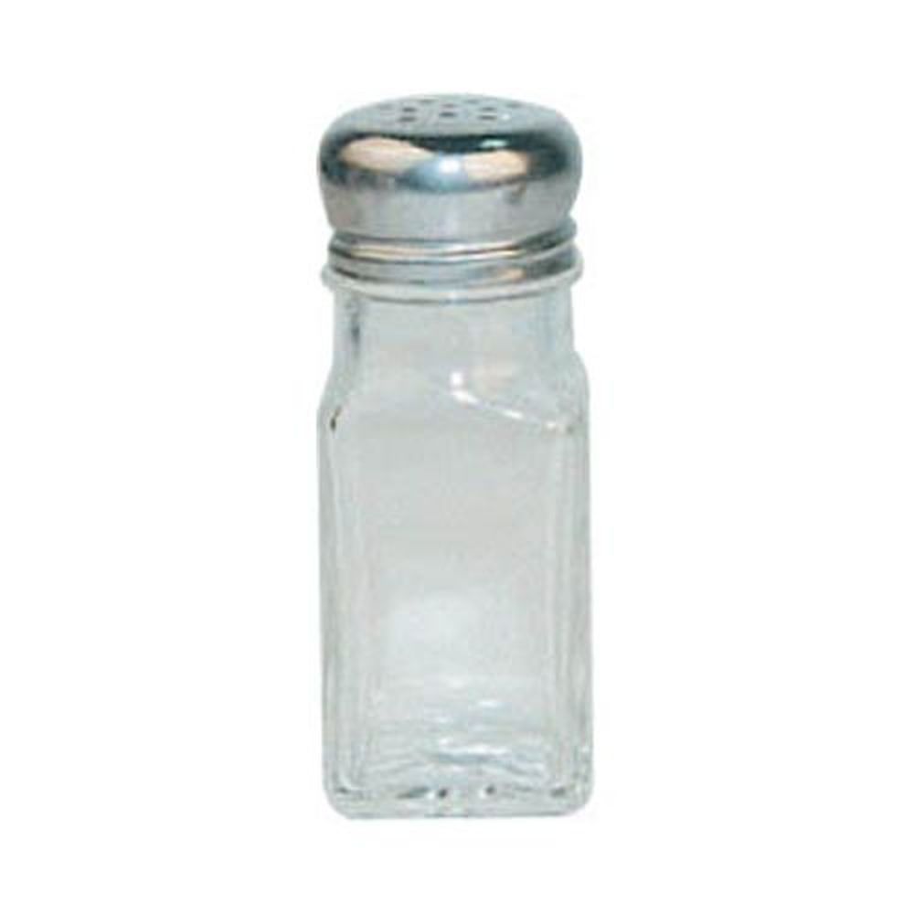 Winco G-109 Square Glass Salt And Pepper Shaker, 2 Ounce Capacity