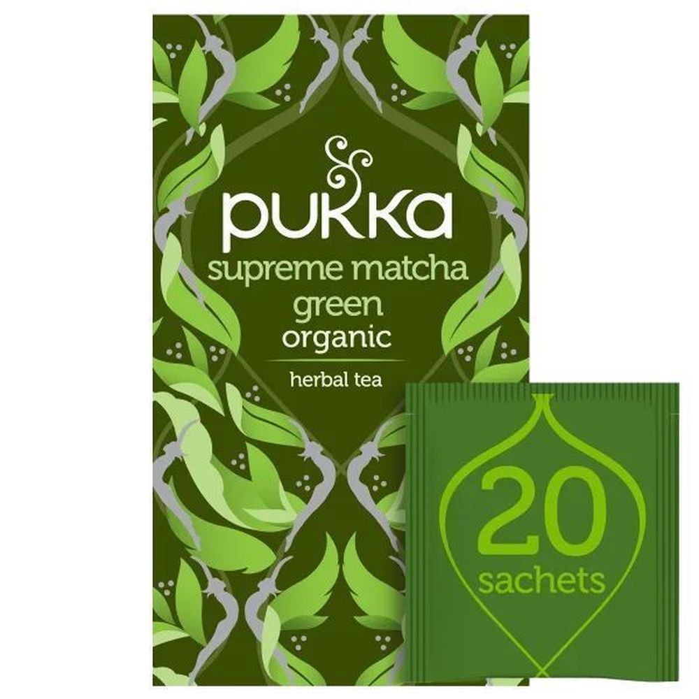 Pukka Organic Supreme Matcha Green Herbal Tea, 20 Count -- 4 Per Case