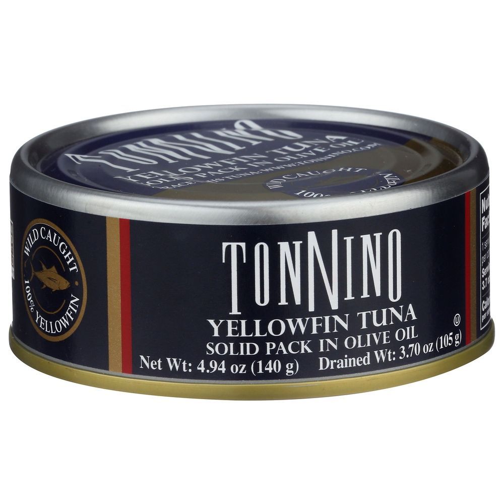 Tonnino Yellowfin Tuna Solid Pack In Olive Oil, 4.9 Ounce Can -- 12 Per Case