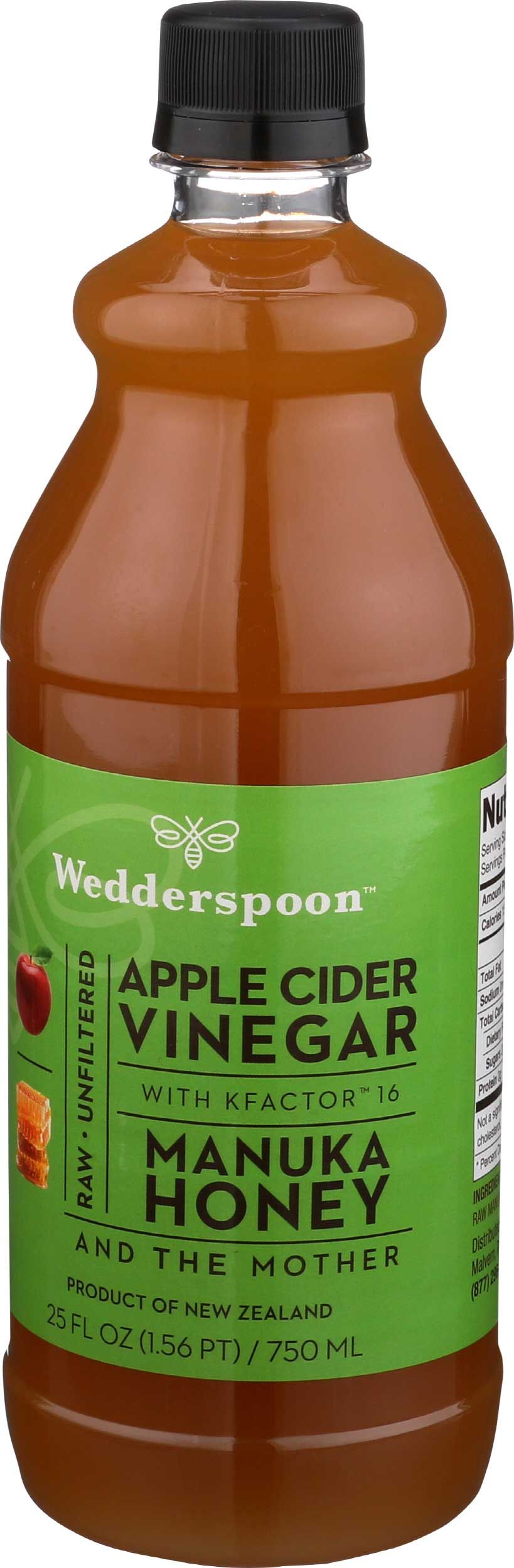 Wedderspoon Apple Cider Vinegar With Manuka Honey, 25 Ounce -- 6 Per Case