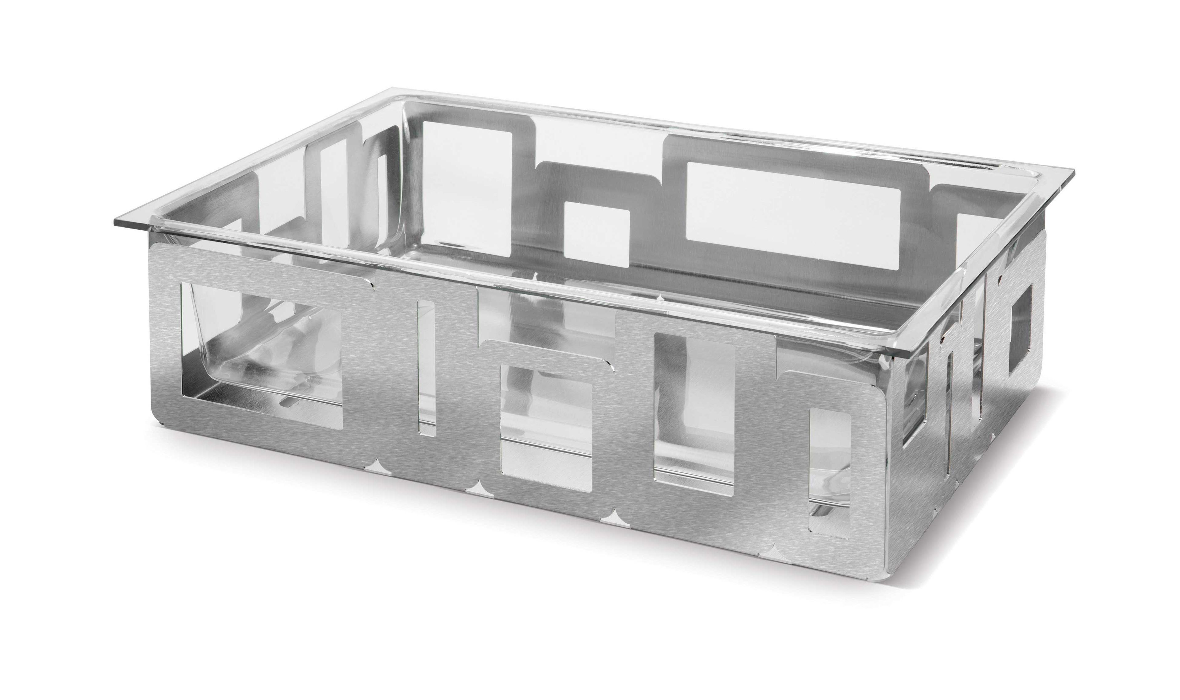 Rosseto Large Rectangular Stainless Steel Ice Housing With Acrylic Insert