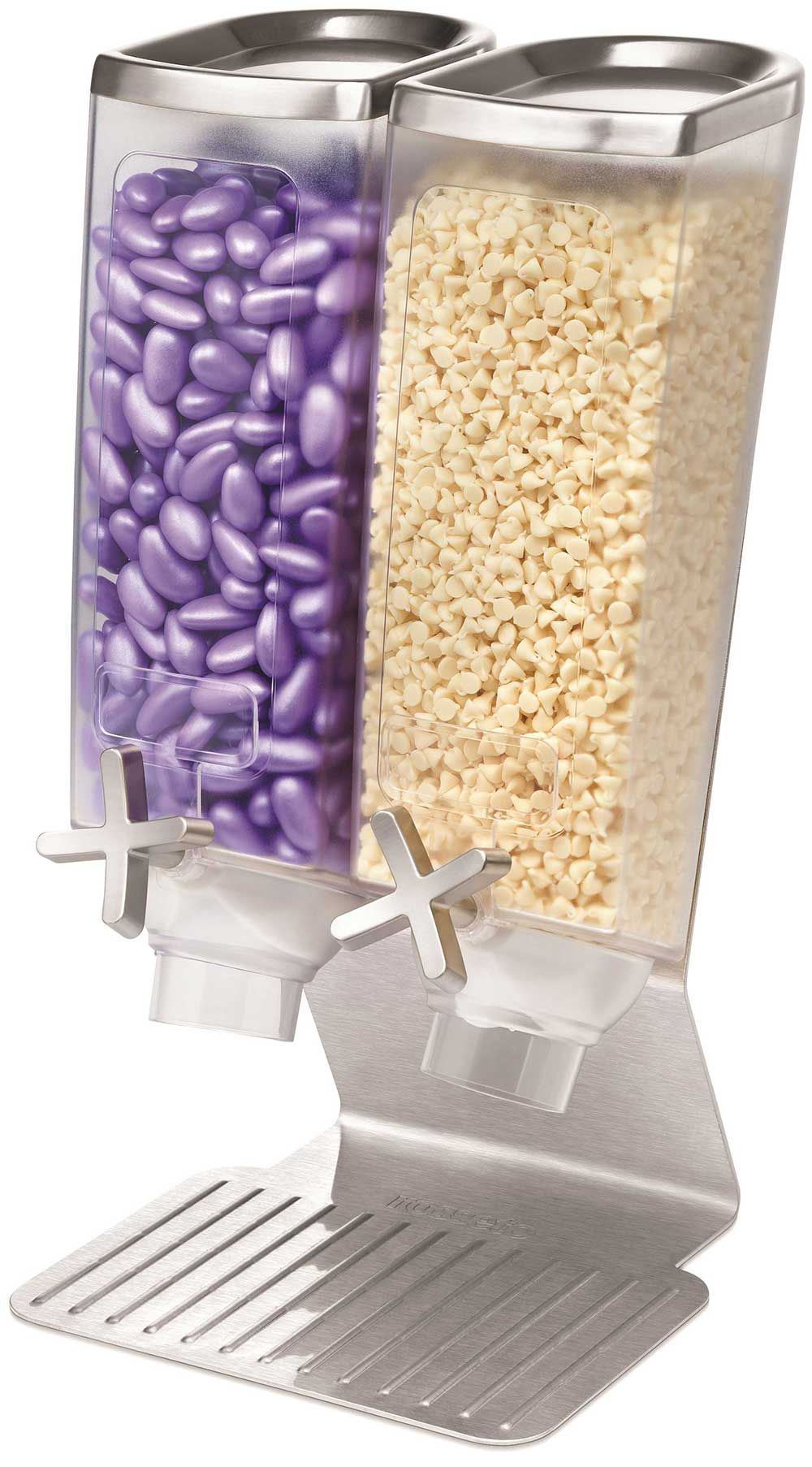 Rosseto Ez Pro H2s 2 Container Stainless Steel Tabletop Dispenser, 8.63 X 8.13 X 17.25 Inch