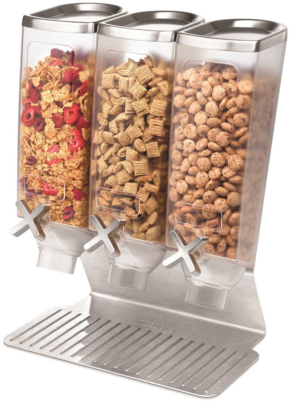 Rosseto Ez Pro H2s 3 Container Stainless Steel Tabletop Dispenser, 13.25 X 8.13 X 17.25 Inch