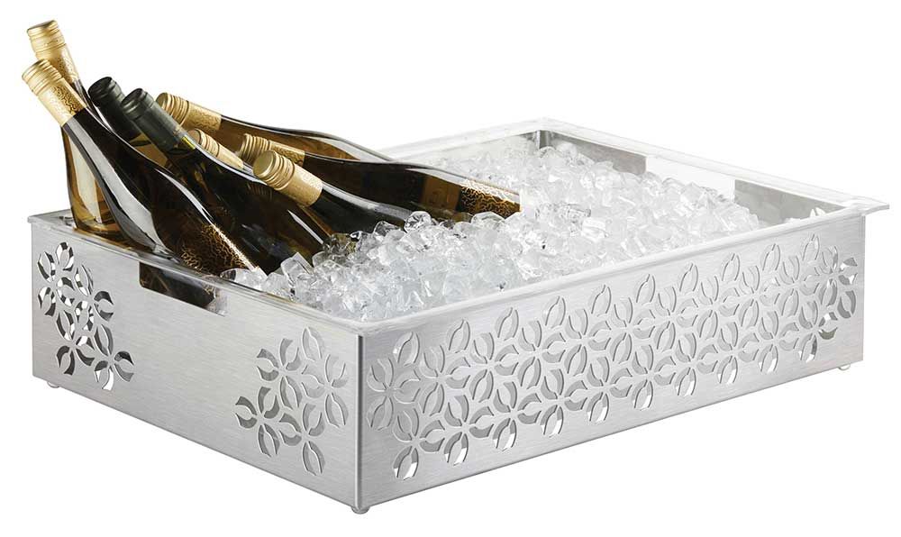 Rosseto Iris X-large Stainless Steel Cooler, 26.5 X 18.5 X 7 Inch