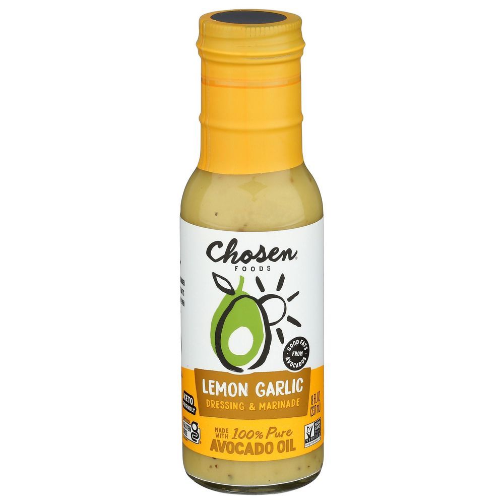 Chosen Foods Avocado-oil Based Lemon Garlic Dressing, 8 Ounce -- 6 Per Case