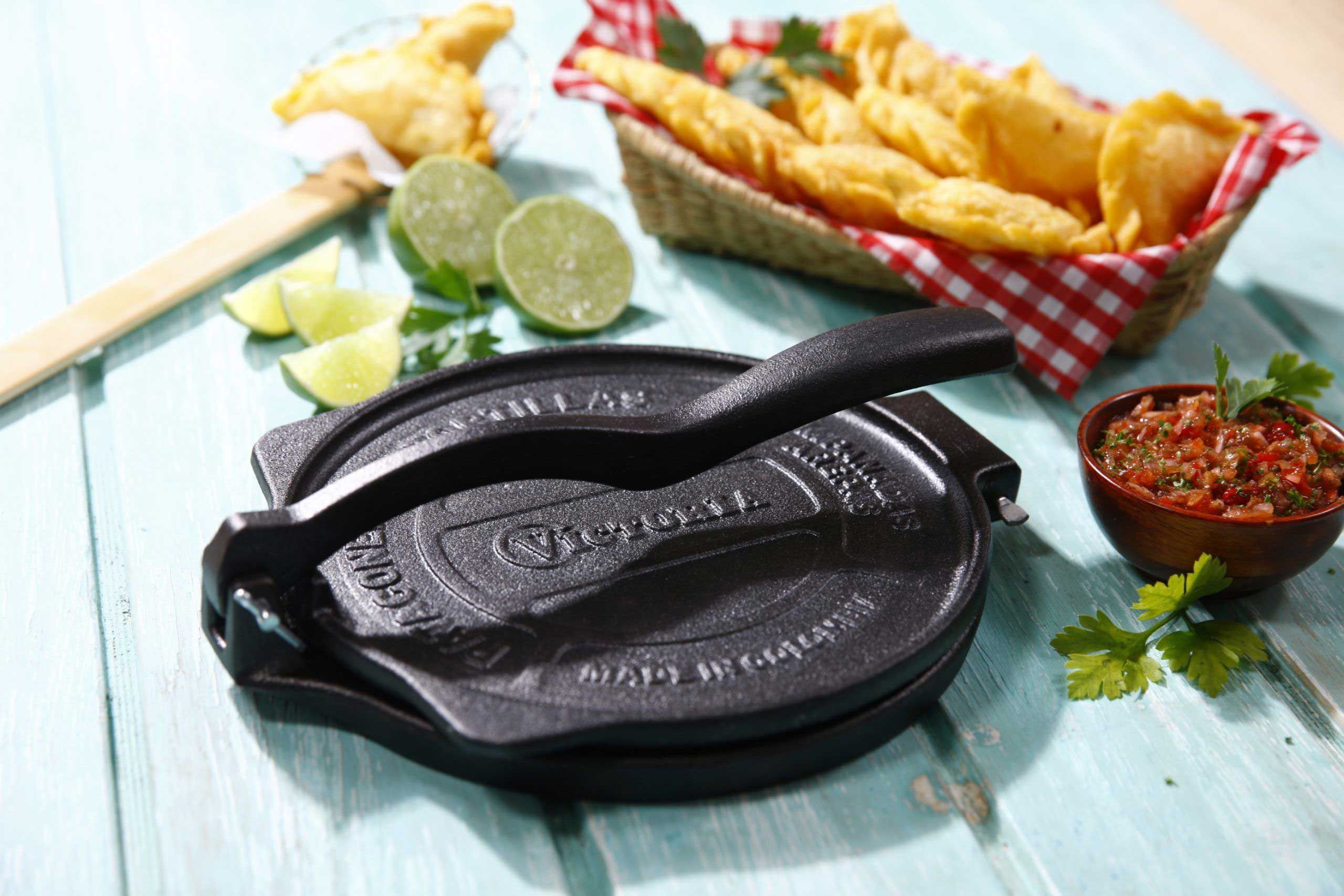 Victoria Heavy Duty Iron Pataconera Tortilla Press, 8 Inch -- 5 Per Case