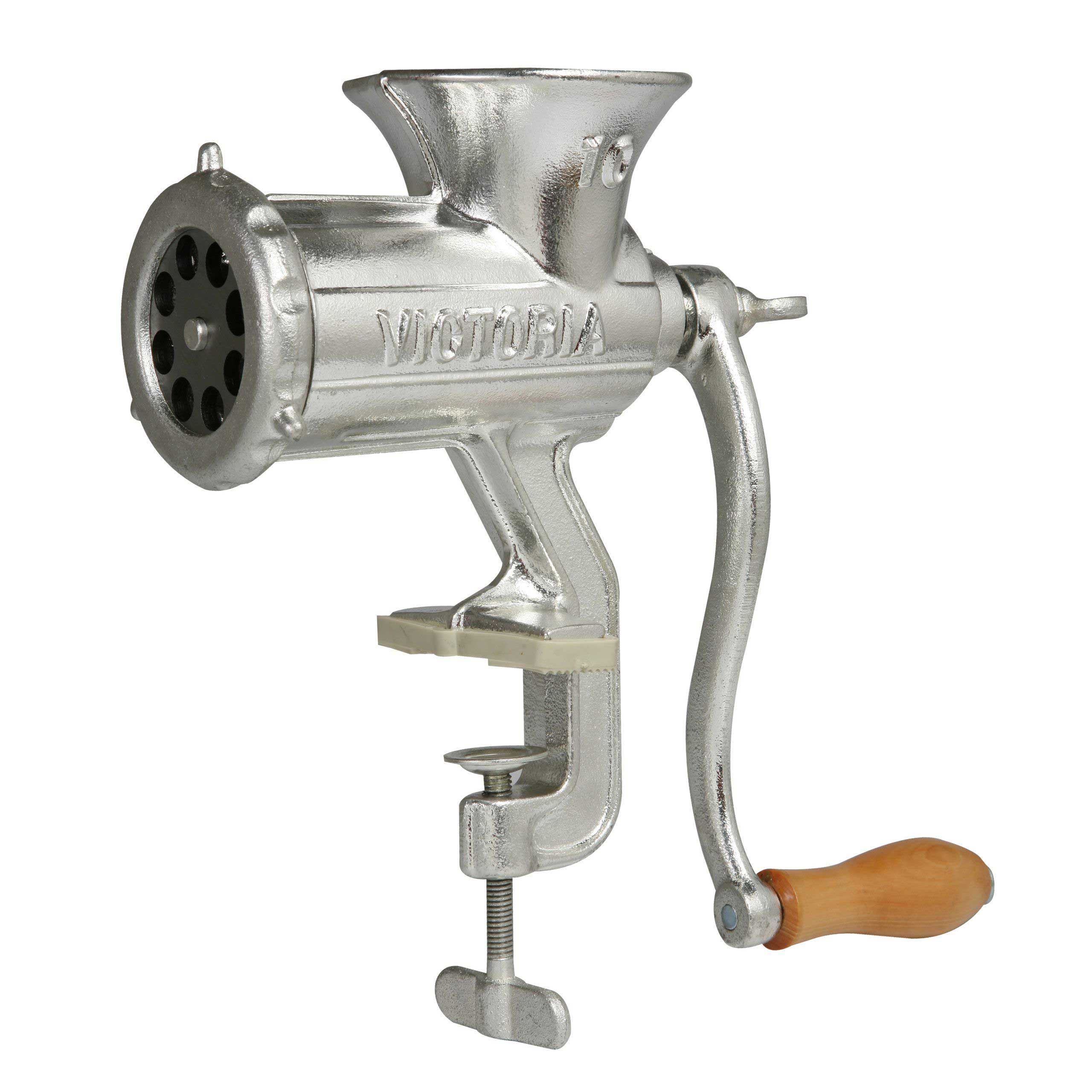 Victoria Tinned Cast Iron Number 10 Meat Grinder With Table Clamp -- 3 Per Case
