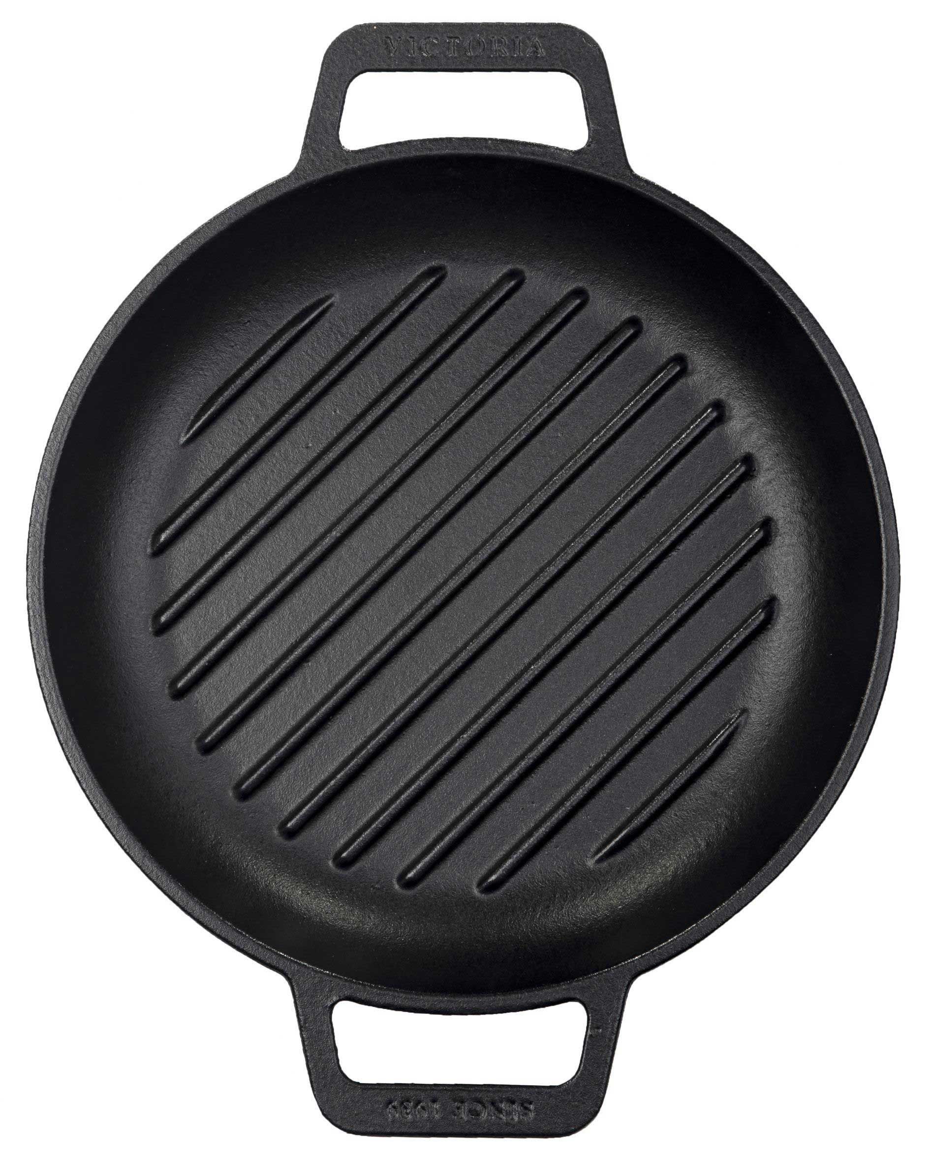 Victoria 10 Inch Grill Skillet With Double Loop Handles -- 4 Per Case