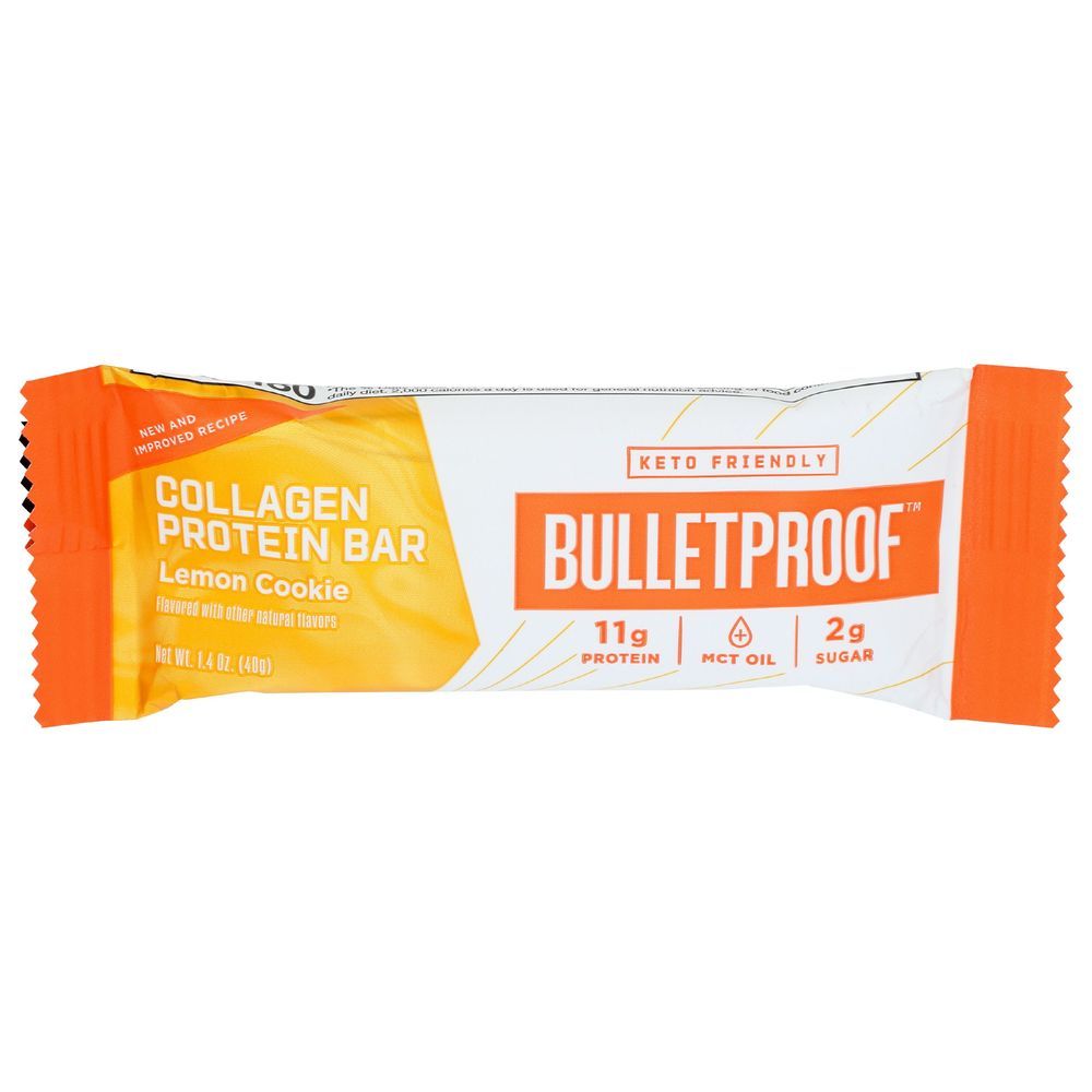Bulletproof Lemon Cookie Collagen Protein Bar, 1.4 Ounce -- 12 Per Case