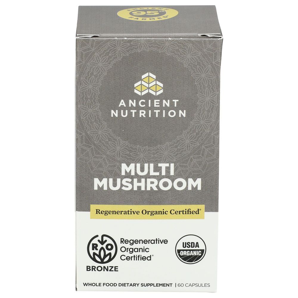 Ancient Nutrition Organic Multi Mushroom Supplement Capsules, 60 Count