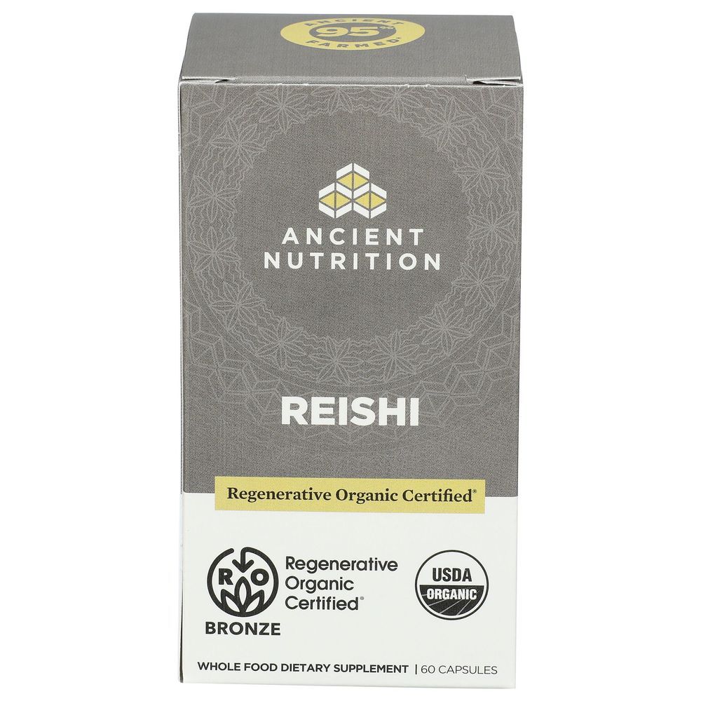 Ancient Nutrition Organic Reishi Supplement Capsules, 60 Count