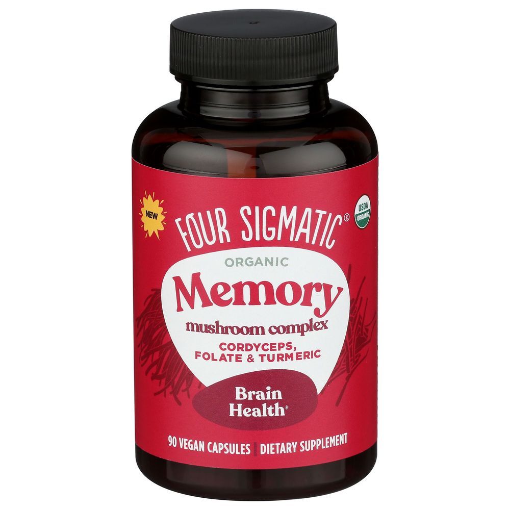 Four Sigmatic Organic Memory Mushroom Complex Vegan Capsules, 90 Count