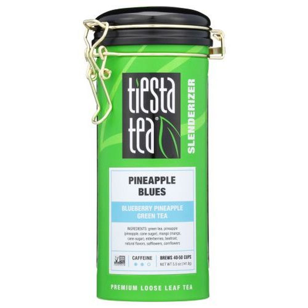 Tiesta Tea Slenderizer Pineapple Blues, Blueberry Pineapple Green Tea, 5 Ounce -- 6 Per Case