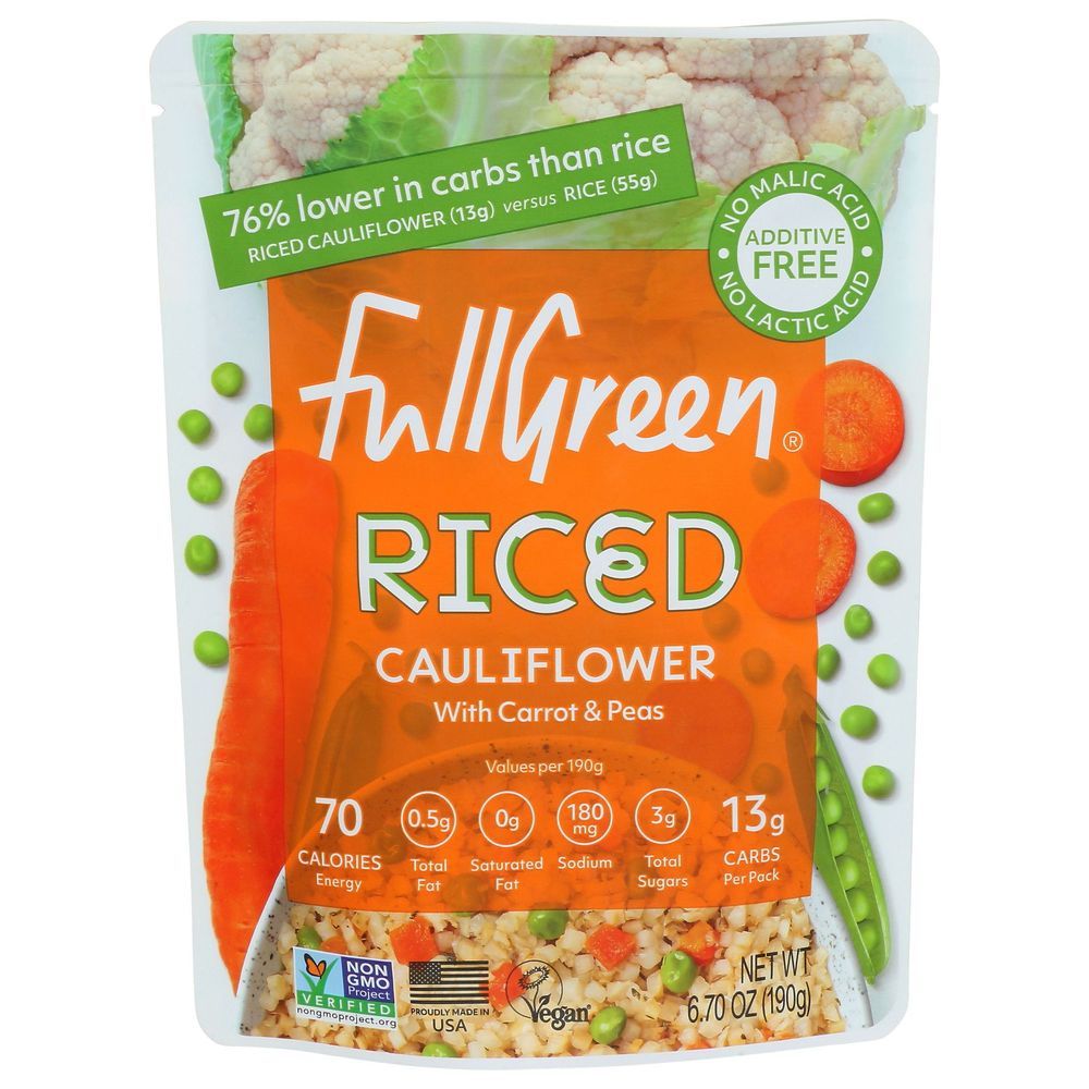 Fullgreen Riced Cauliflower With Carrot And Peas, 6.7 Ounce -- 6 Per Case