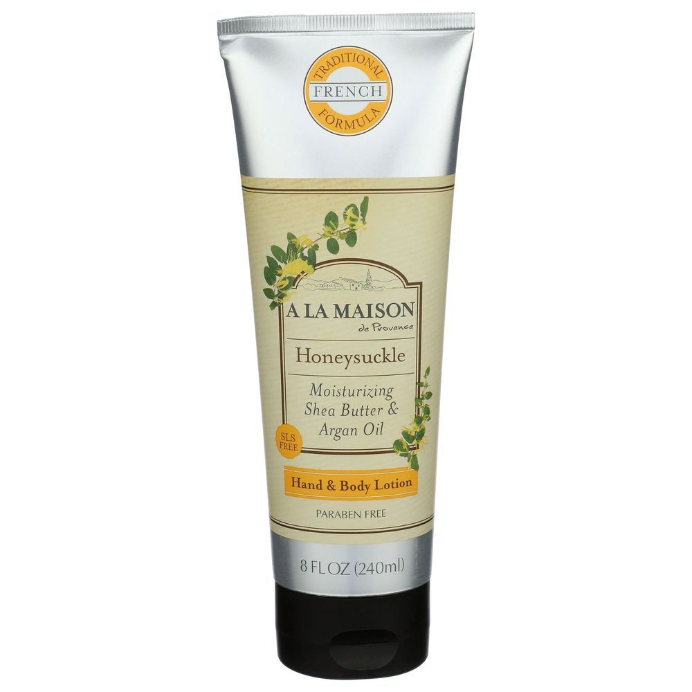 A La Maison De Provence Honeysuckle Shea Butter And Argan Oil Hand And Body Lotion, 8 Fluid Ounce