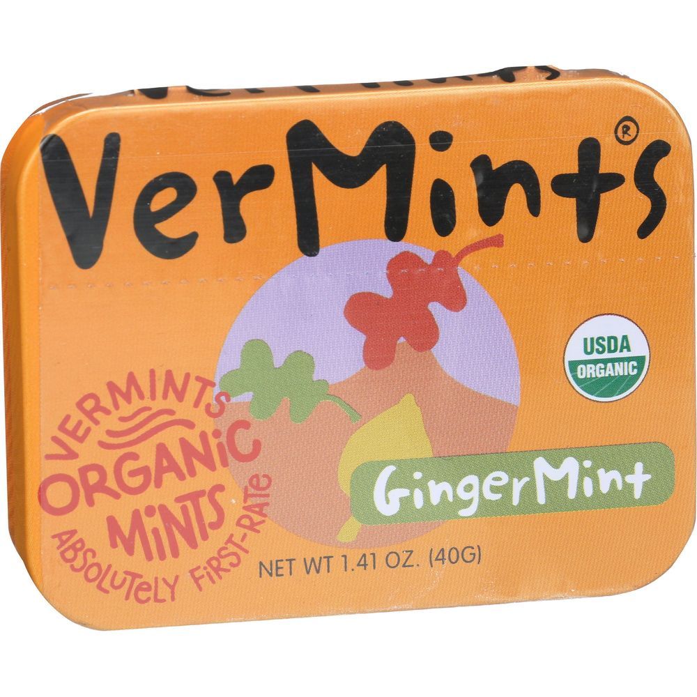 Vermints Organic Gingermint Breath Mints, 1.41 Ounce -- 6 Per Case