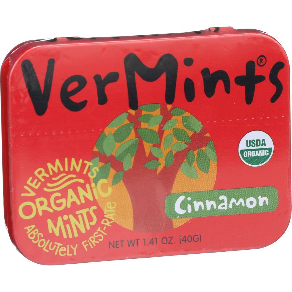 Vermints Organic Cinnamon Breath Mints, 1.41 Ounce -- 6 Per Case