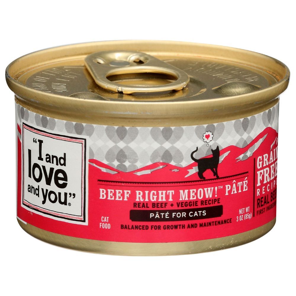 I And Love And You Beef Right Meow Pate Wet Cat Food, 3 Ounce -- 24 Per Case