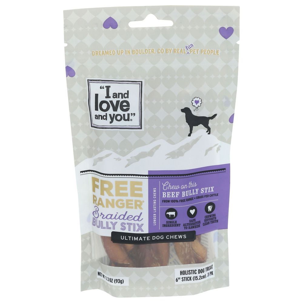 I And Love And You Chew Bully Stix Dog Chew, 3.3 Ounce -- 6 Per Case