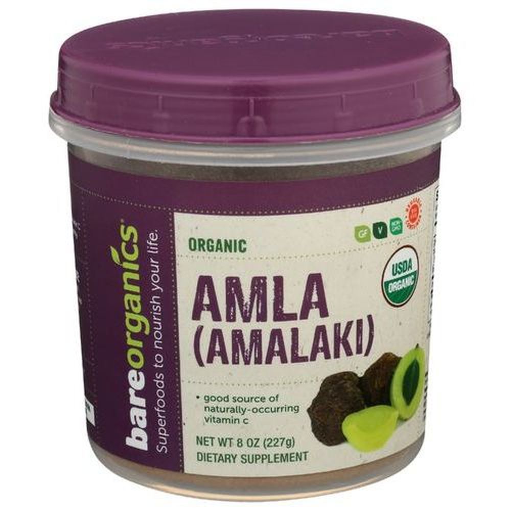 Bareorganics Organic Amla Powder, 8 Ounce